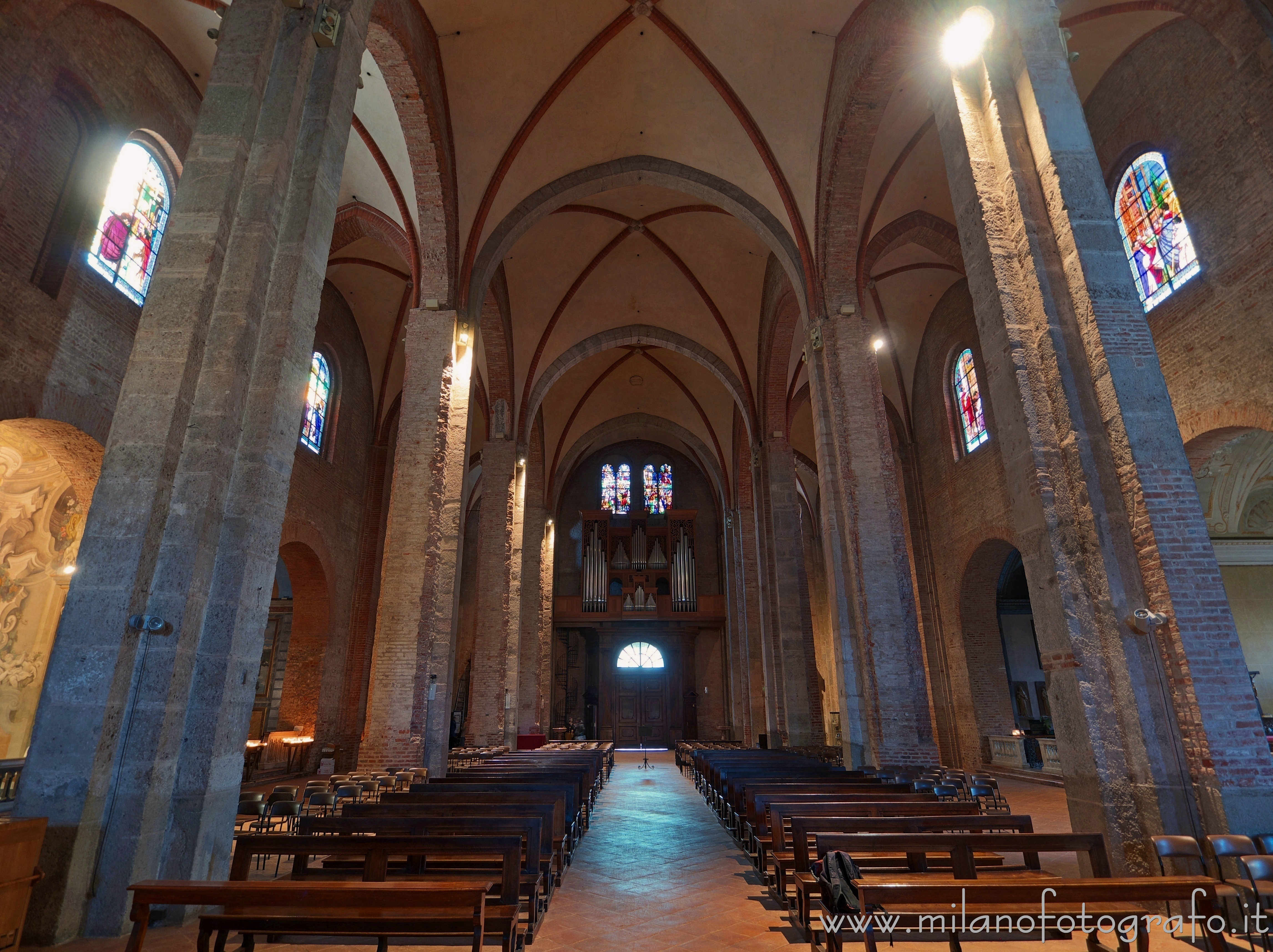 Milan (Italy) - Naves of the Basilica of San Simpliciano - Full resolution picture